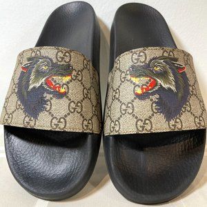 Gucci Supreme Wolf Slides